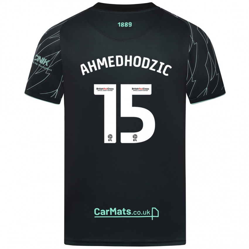 Niño Camiseta Anel Ahmedhodzic #15 Negro Verde 2ª Equipación 2024/25 La Camisa Perú