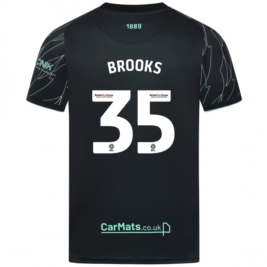 Niño Camiseta Andre Brooks #35 Negro Verde 2ª Equipación 2024/25 La Camisa Perú