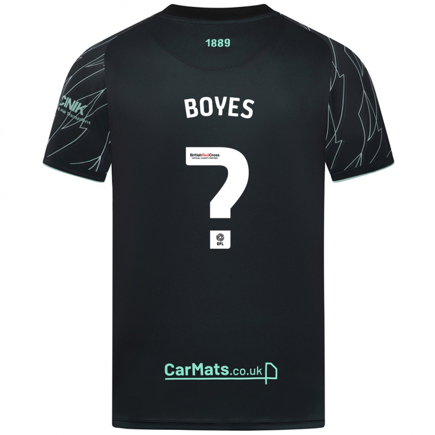 Niño Camiseta Harry Boyes #0 Negro Verde 2ª Equipación 2024/25 La Camisa Perú