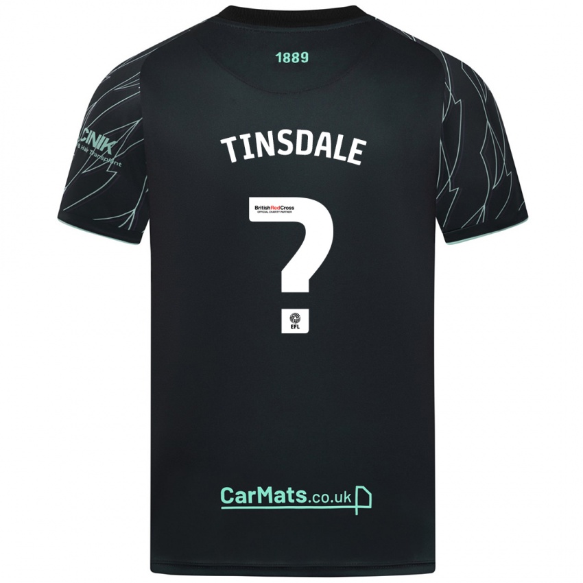 Niño Camiseta Jay Tinsdale #0 Negro Verde 2ª Equipación 2024/25 La Camisa Perú