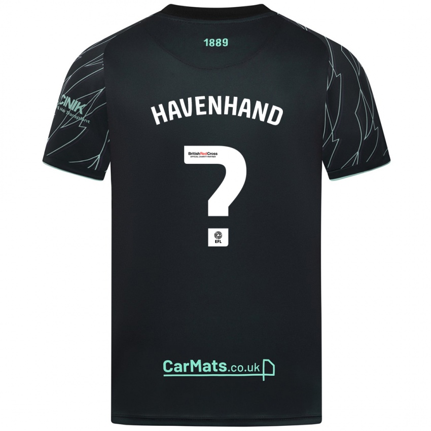 Niño Camiseta Kurtis Havenhand #0 Negro Verde 2ª Equipación 2024/25 La Camisa Perú