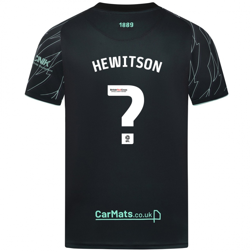 Niño Camiseta Coby Hewitson #0 Negro Verde 2ª Equipación 2024/25 La Camisa Perú