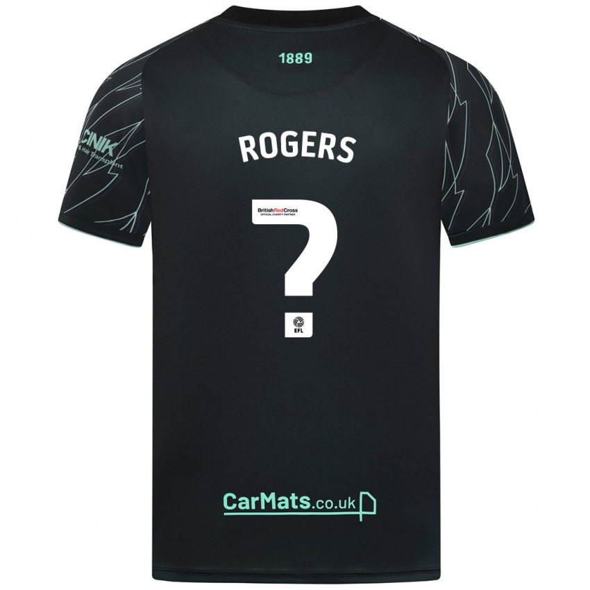 Niño Camiseta Sian Rogers #0 Negro Verde 2ª Equipación 2024/25 La Camisa Perú