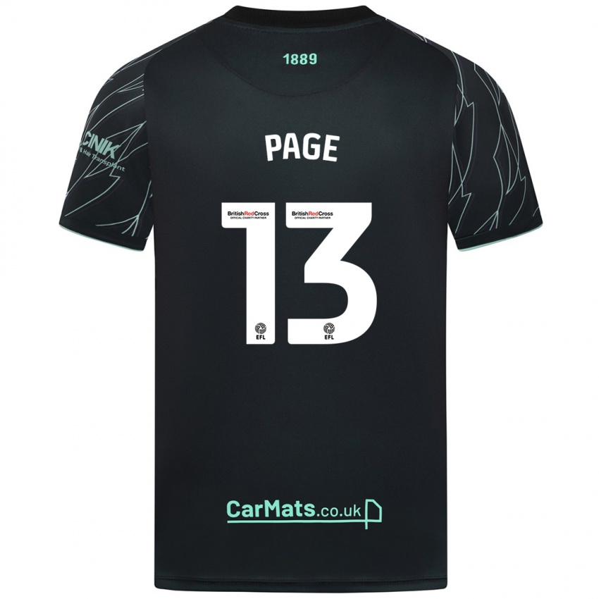 Niño Camiseta Olivia Page #13 Negro Verde 2ª Equipación 2024/25 La Camisa Perú