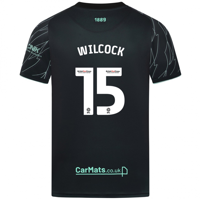 Niño Camiseta Tamara Wilcock #15 Negro Verde 2ª Equipación 2024/25 La Camisa Perú