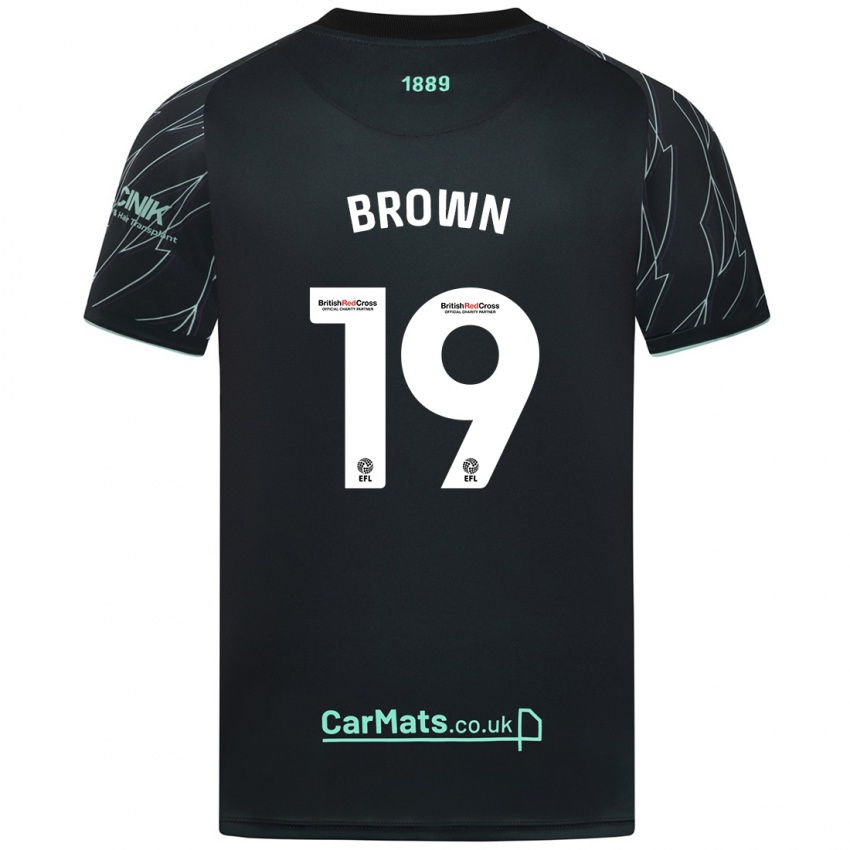 Niño Camiseta Alanta Brown #19 Negro Verde 2ª Equipación 2024/25 La Camisa Perú