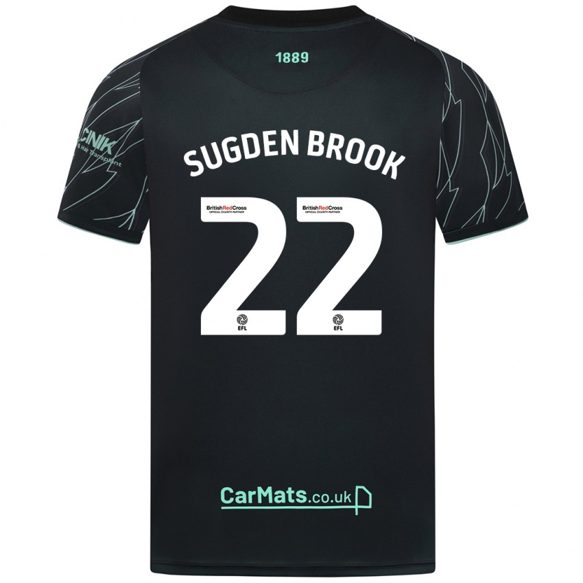 Niño Camiseta Darcie Sugden-Brook #22 Negro Verde 2ª Equipación 2024/25 La Camisa Perú