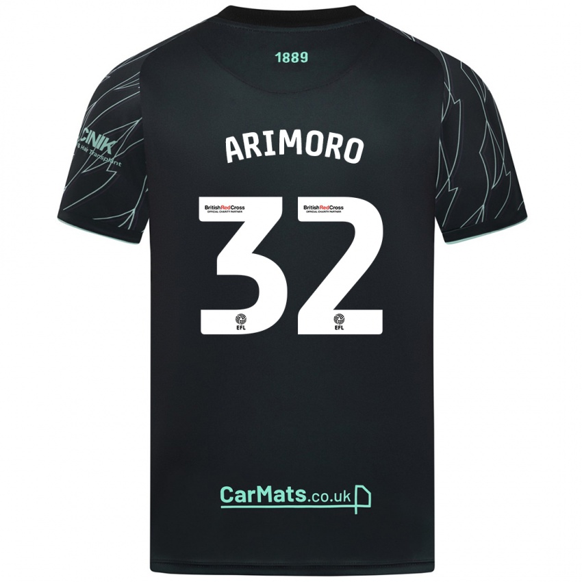 Niño Camiseta Juliet Khinde Adebowale-Arimoro #32 Negro Verde 2ª Equipación 2024/25 La Camisa Perú