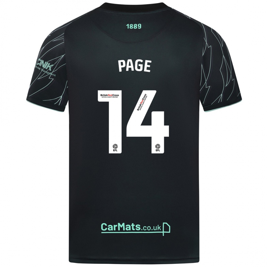 Niño Camiseta Olivia Jane Page #14 Negro Verde 2ª Equipación 2024/25 La Camisa Perú