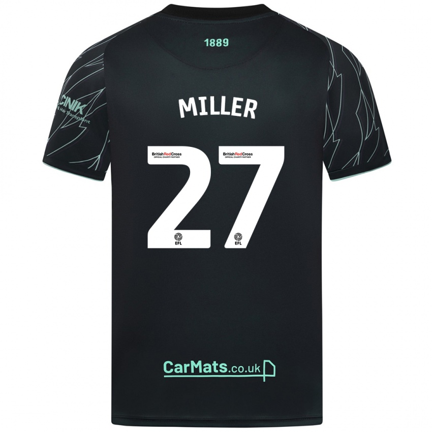 Niño Camiseta Lara Miller #27 Negro Verde 2ª Equipación 2024/25 La Camisa Perú