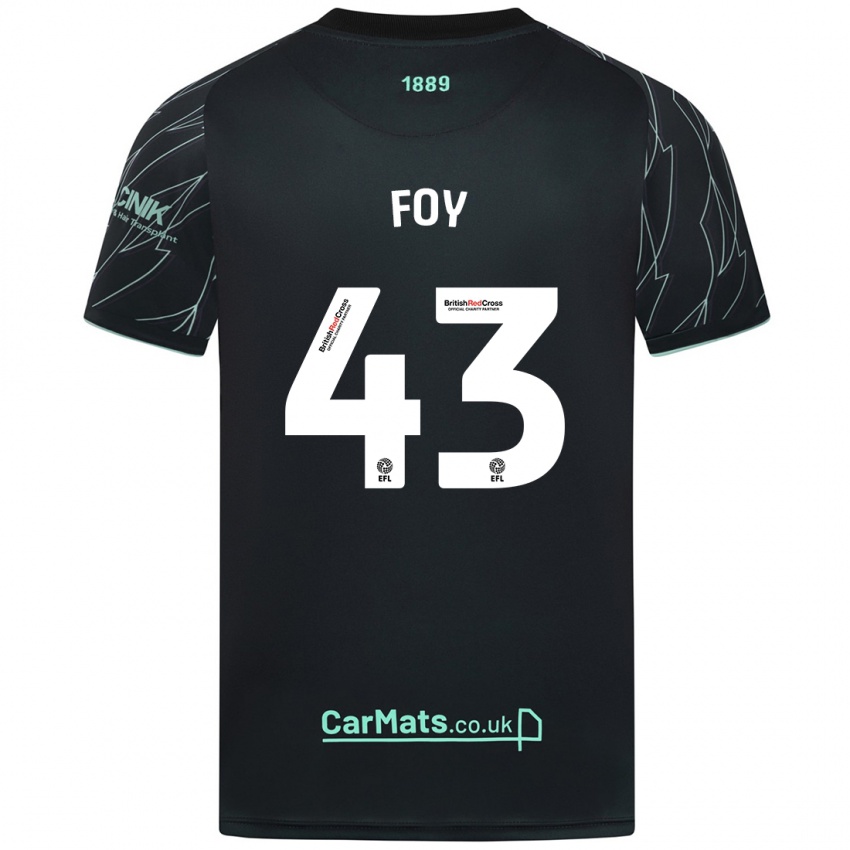 Niño Camiseta Gus Foy #43 Negro Verde 2ª Equipación 2024/25 La Camisa Perú