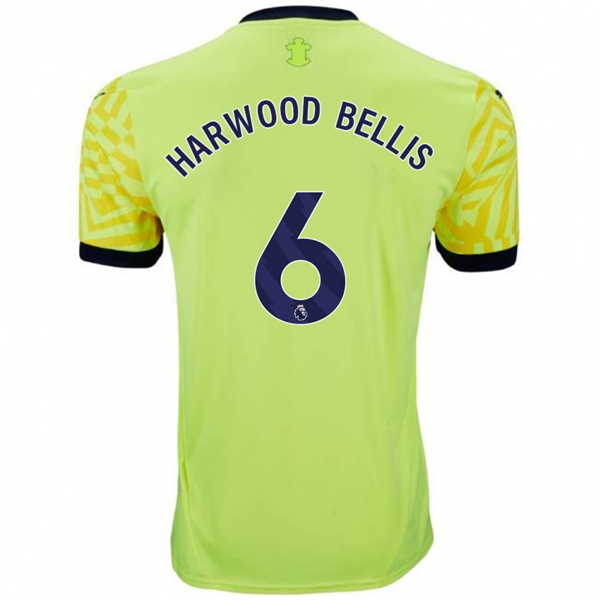 Niño Camiseta Taylor Harwood-Bellis #6 Amarillo 2ª Equipación 2024/25 La Camisa Perú