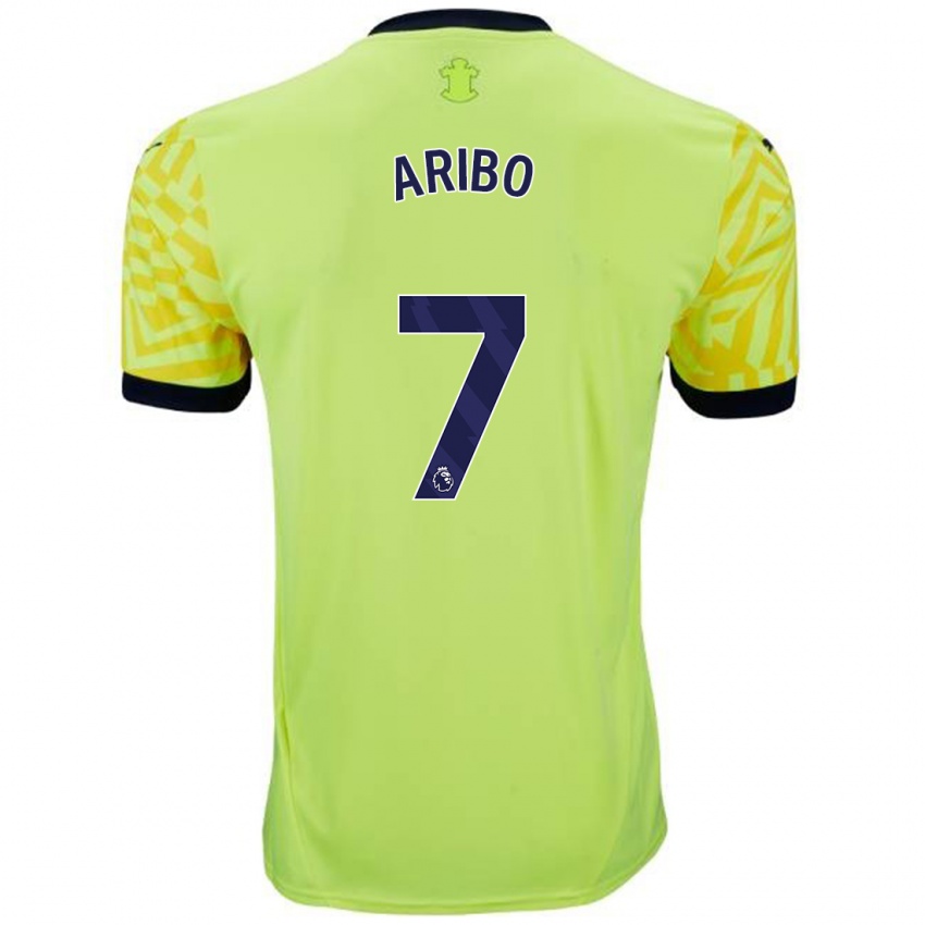 Niño Camiseta Joe Aribo #7 Amarillo 2ª Equipación 2024/25 La Camisa Perú