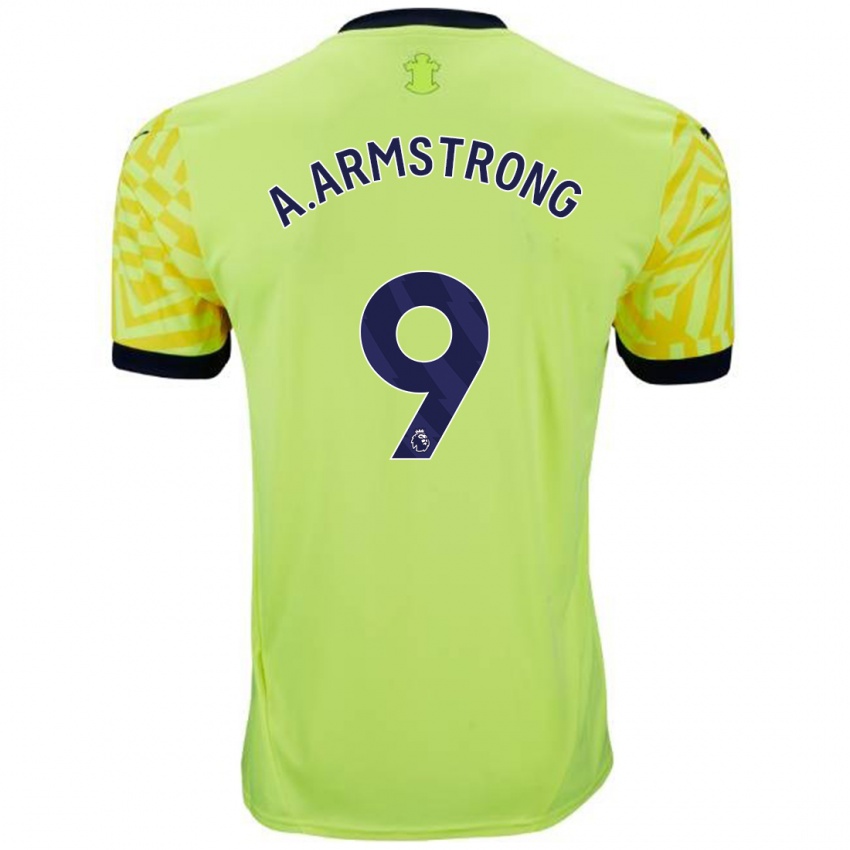 Niño Camiseta Adam Armstrong #9 Amarillo 2ª Equipación 2024/25 La Camisa Perú