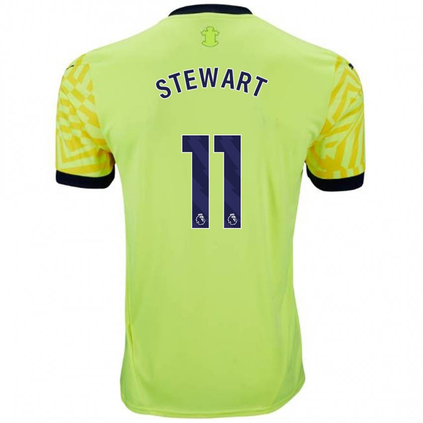 Niño Camiseta Ross Stewart #11 Amarillo 2ª Equipación 2024/25 La Camisa Perú