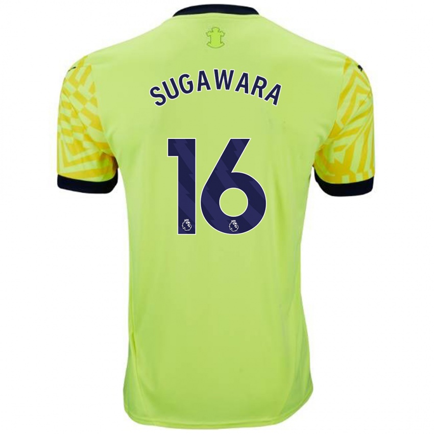 Niño Camiseta Yukinari Sugawara #16 Amarillo 2ª Equipación 2024/25 La Camisa Perú