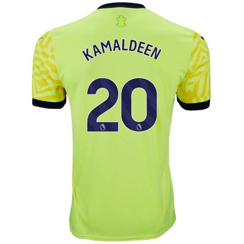 Niño Camiseta Kamaldeen Sulemana #20 Amarillo 2ª Equipación 2024/25 La Camisa Perú