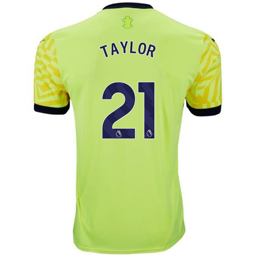 Niño Camiseta Charlie Taylor #21 Amarillo 2ª Equipación 2024/25 La Camisa Perú