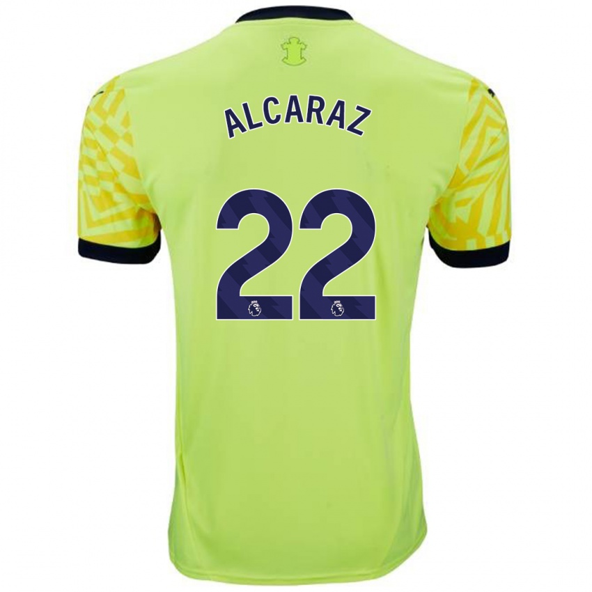 Niño Camiseta Carlos Alcaraz #22 Amarillo 2ª Equipación 2024/25 La Camisa Perú