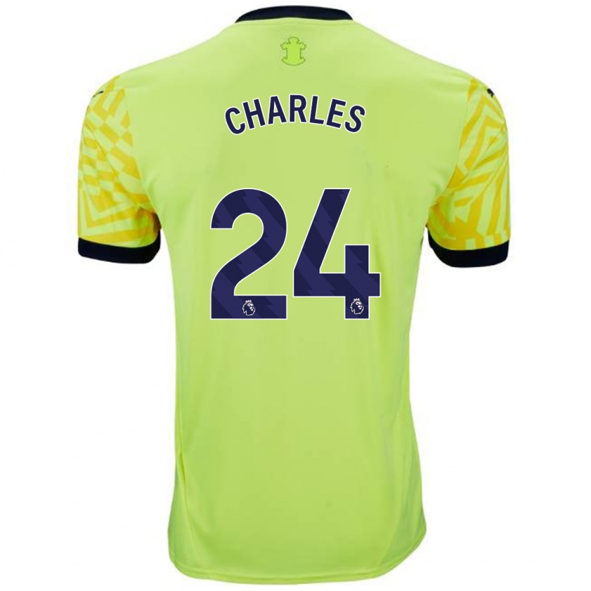 Niño Camiseta Shea Charles #24 Amarillo 2ª Equipación 2024/25 La Camisa Perú