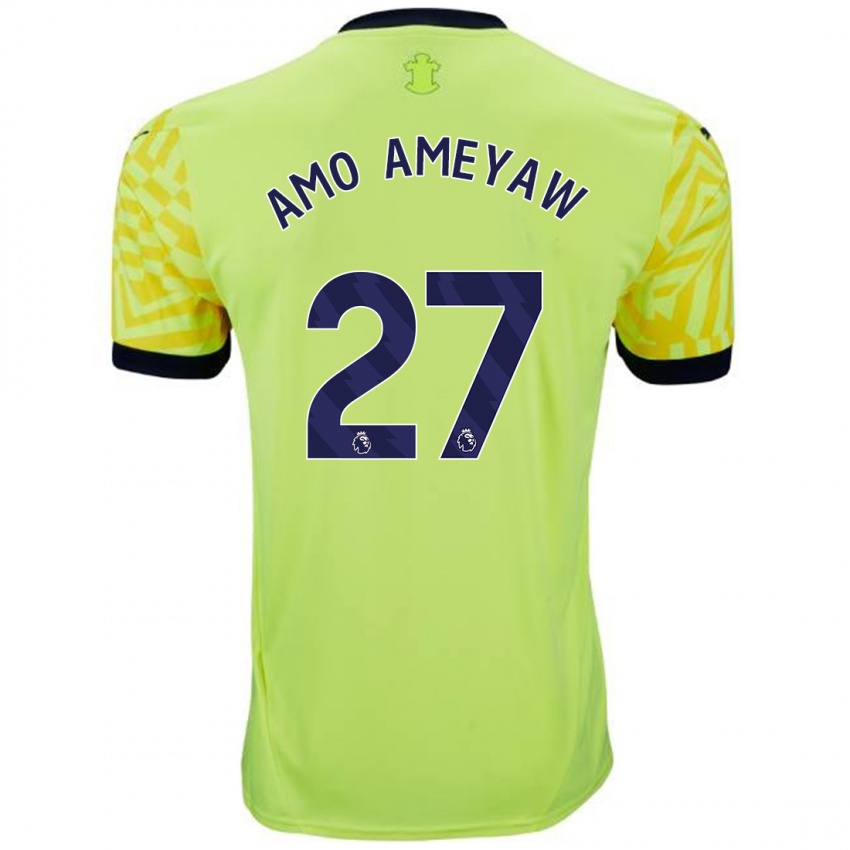 Niño Camiseta Samuel Amo-Ameyaw #27 Amarillo 2ª Equipación 2024/25 La Camisa Perú