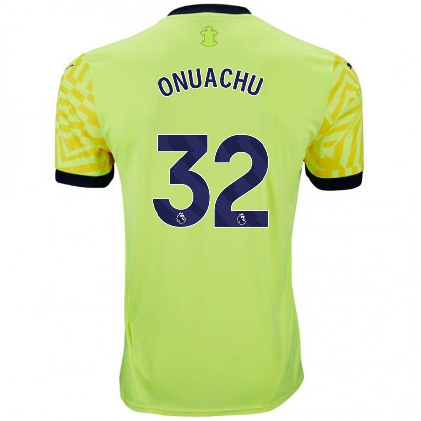 Niño Camiseta Paul Onuachu #32 Amarillo 2ª Equipación 2024/25 La Camisa Perú