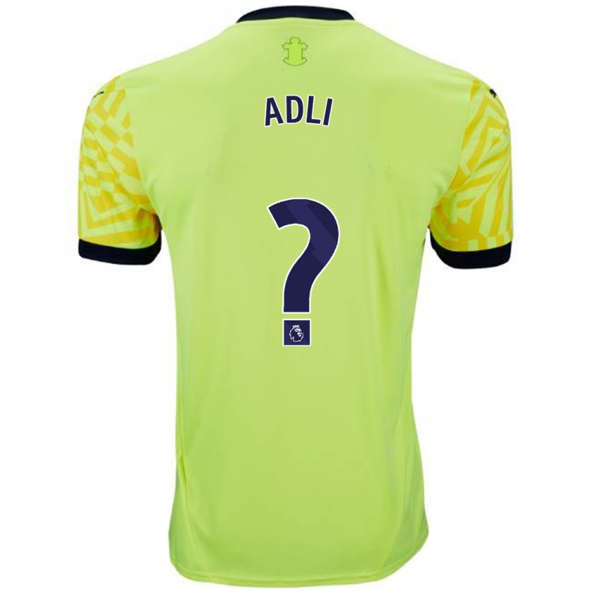 Niño Camiseta Mohamed Adli #0 Amarillo 2ª Equipación 2024/25 La Camisa Perú