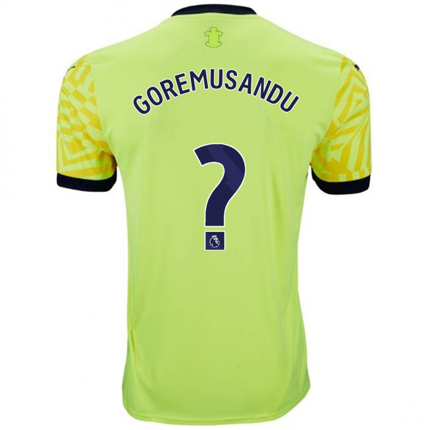 Niño Camiseta Tino Goremusandu #0 Amarillo 2ª Equipación 2024/25 La Camisa Perú