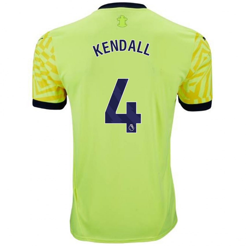 Niño Camiseta Lucia Kendall #4 Amarillo 2ª Equipación 2024/25 La Camisa Perú