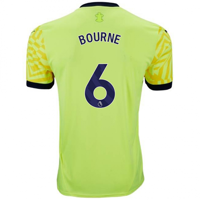 Niño Camiseta Tara Bourne #6 Amarillo 2ª Equipación 2024/25 La Camisa Perú