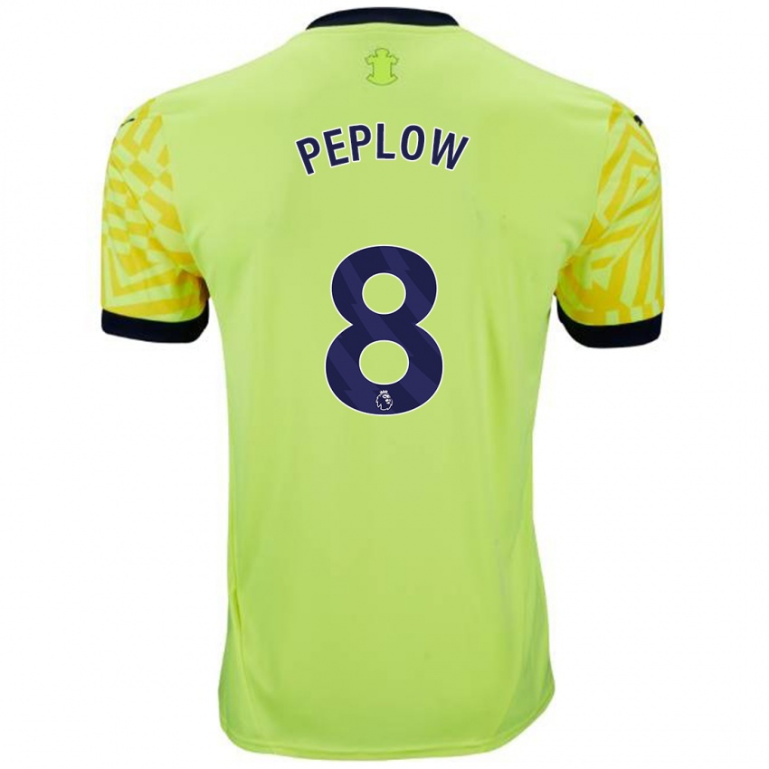 Niño Camiseta Chloe Peplow #8 Amarillo 2ª Equipación 2024/25 La Camisa Perú