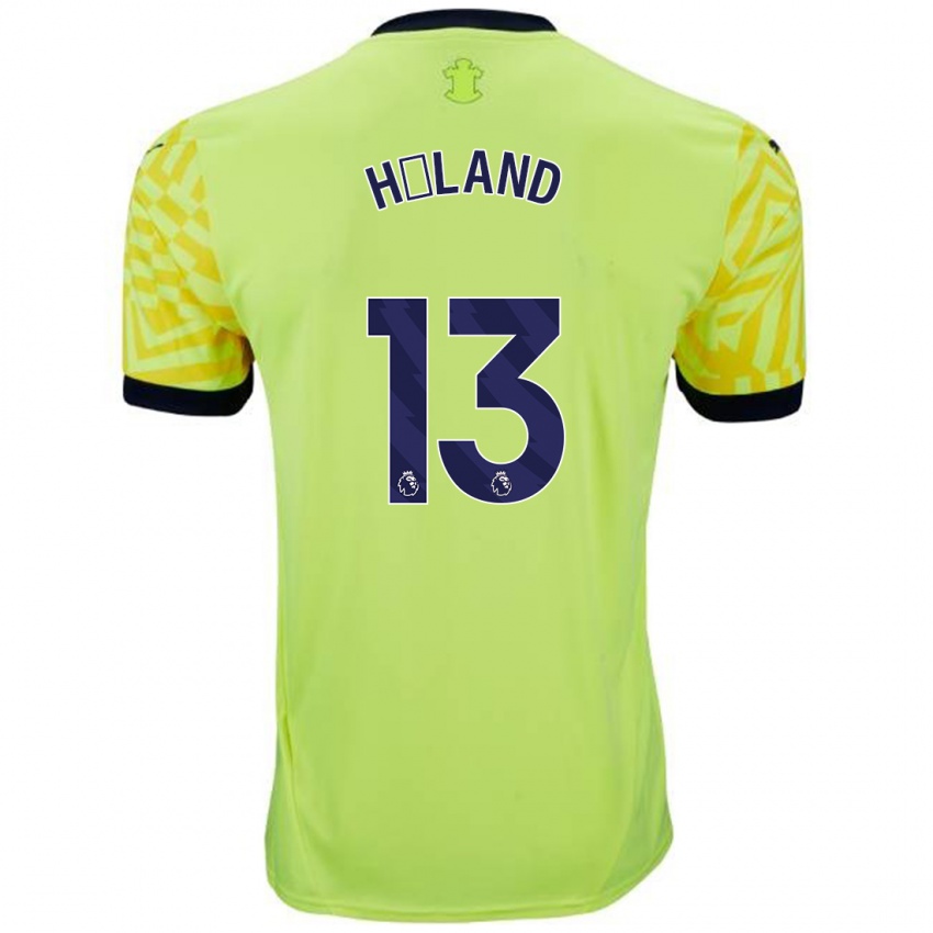 Niño Camiseta Benedicte Håland #13 Amarillo 2ª Equipación 2024/25 La Camisa Perú