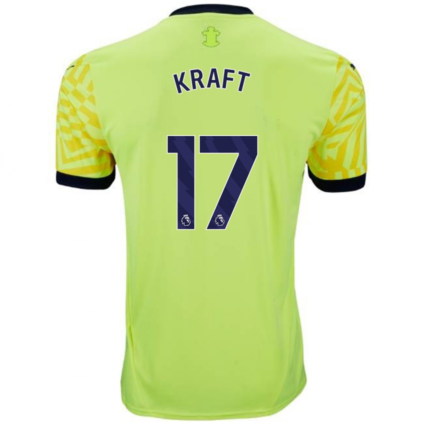 Niño Camiseta Emily Kraft #17 Amarillo 2ª Equipación 2024/25 La Camisa Perú