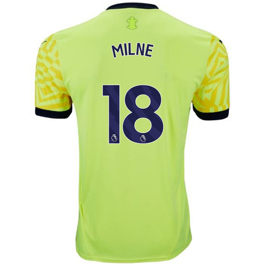 Niño Camiseta Isabel Milne #18 Amarillo 2ª Equipación 2024/25 La Camisa Perú