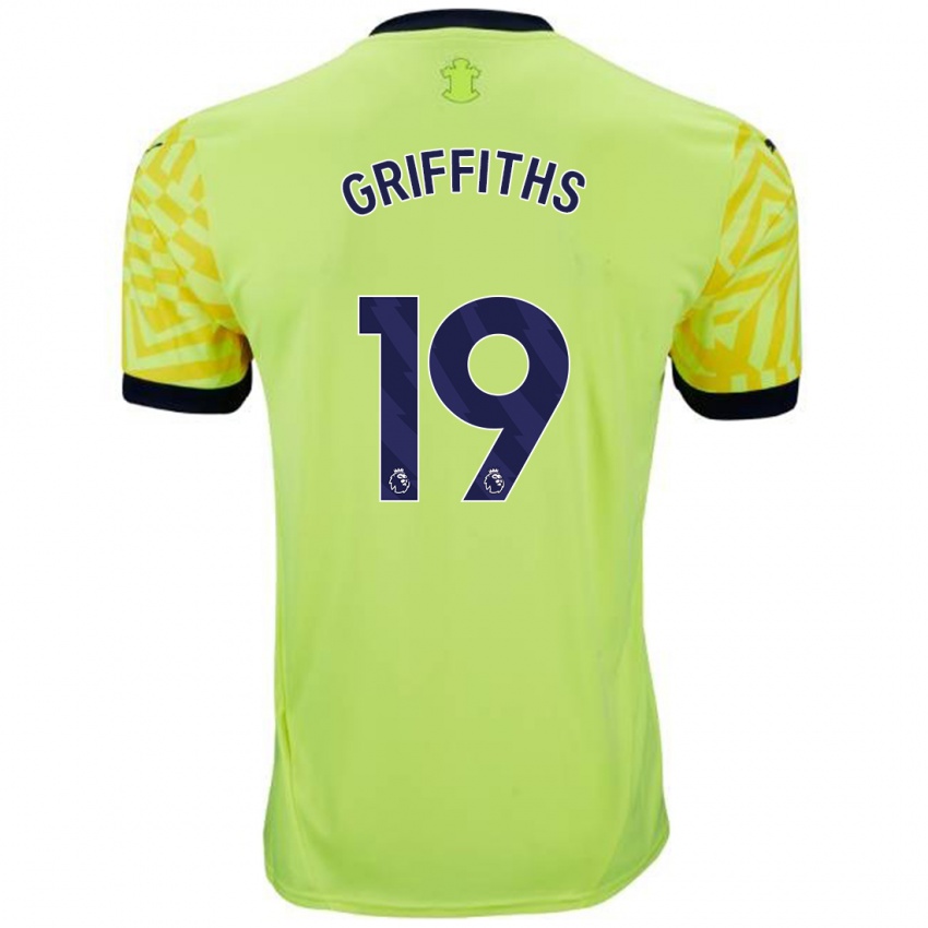 Niño Camiseta Alice Griffiths #19 Amarillo 2ª Equipación 2024/25 La Camisa Perú