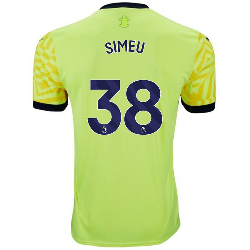 Niño Camiseta Dynel Simeu #38 Amarillo 2ª Equipación 2024/25 La Camisa Perú