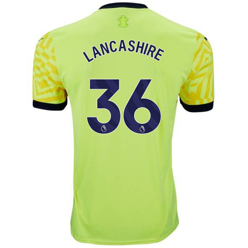 Niño Camiseta Olly Lancashire #36 Amarillo 2ª Equipación 2024/25 La Camisa Perú