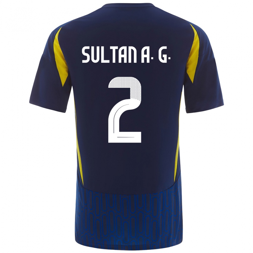 Niño Camiseta Sultan Al-Ghannam #2 Azul Amarillo 2ª Equipación 2024/25 La Camisa Perú