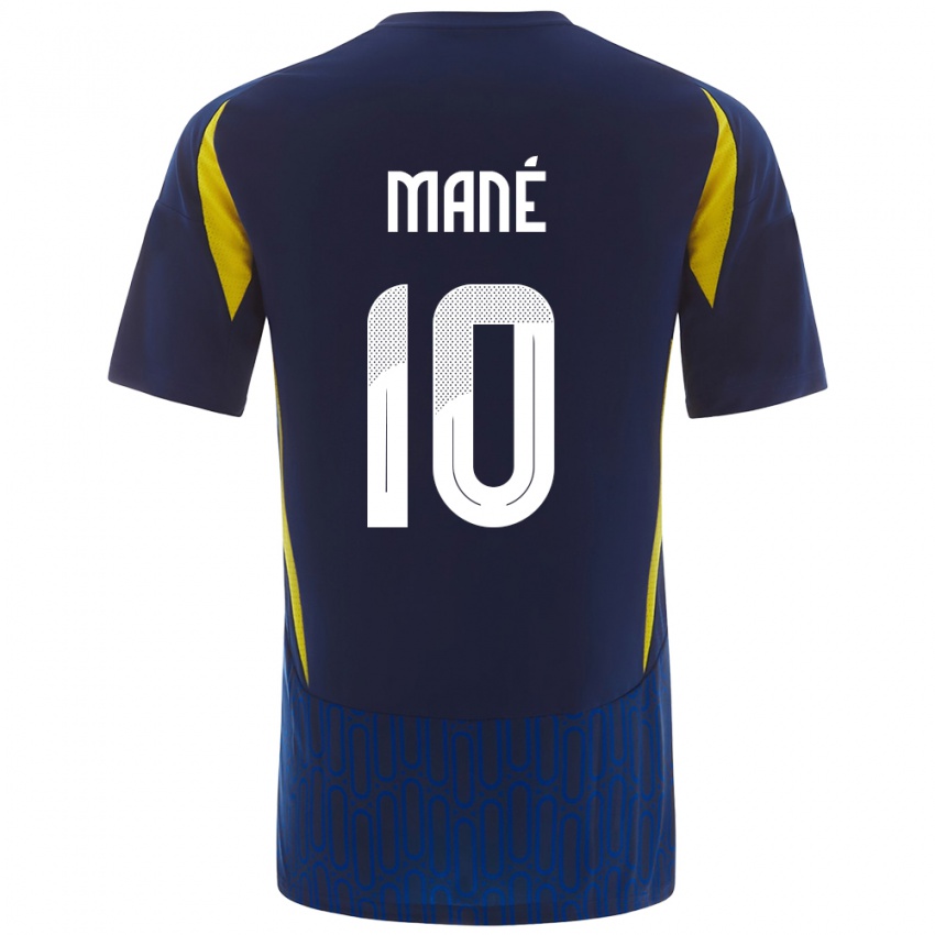 Niño Camiseta Sadio Mane #10 Azul Amarillo 2ª Equipación 2024/25 La Camisa Perú