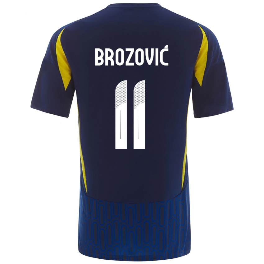 Niño Camiseta Marcelo Brozovic #11 Azul Amarillo 2ª Equipación 2024/25 La Camisa Perú