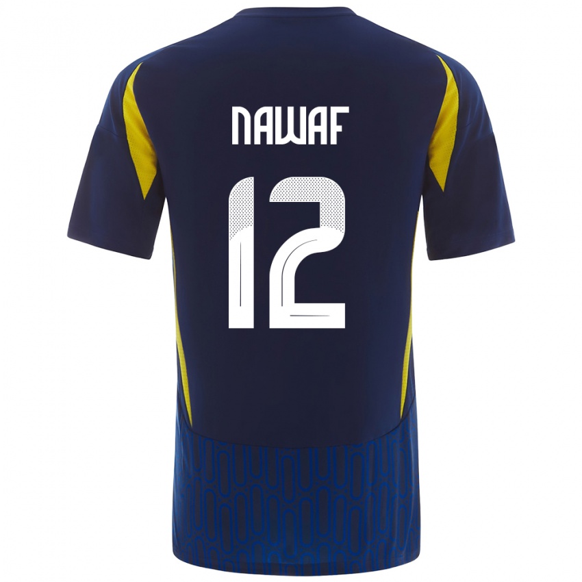 Niño Camiseta Nawaf Al-Boushal #12 Azul Amarillo 2ª Equipación 2024/25 La Camisa Perú