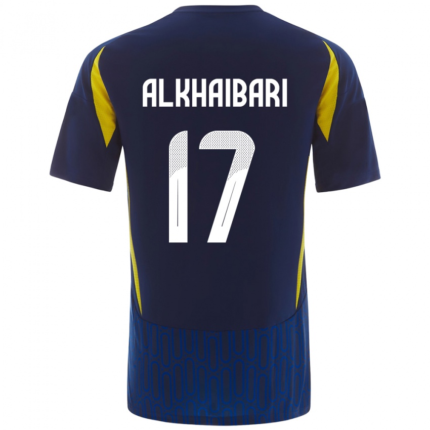 Niño Camiseta Abdullah Al-Khaibari #17 Azul Amarillo 2ª Equipación 2024/25 La Camisa Perú