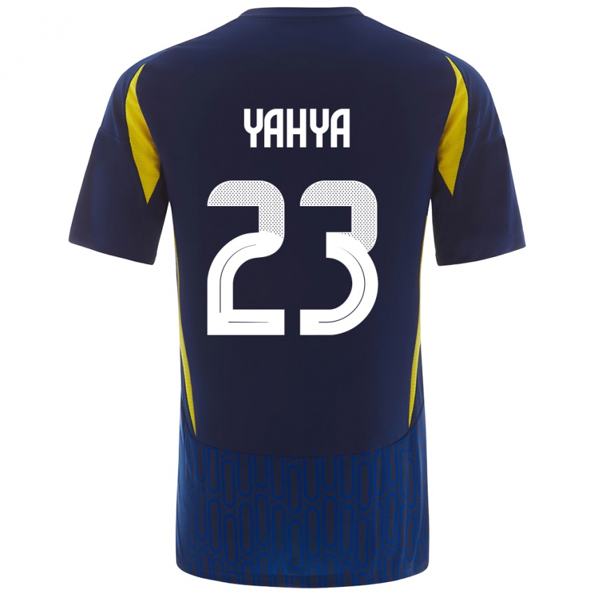 Niño Camiseta Ayman Yahya #23 Azul Amarillo 2ª Equipación 2024/25 La Camisa Perú