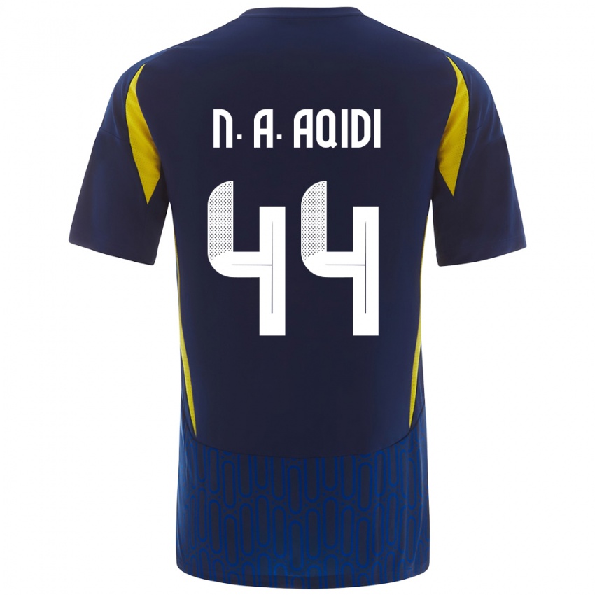 Niño Camiseta Nawaf Al-Aqidi #44 Azul Amarillo 2ª Equipación 2024/25 La Camisa Perú