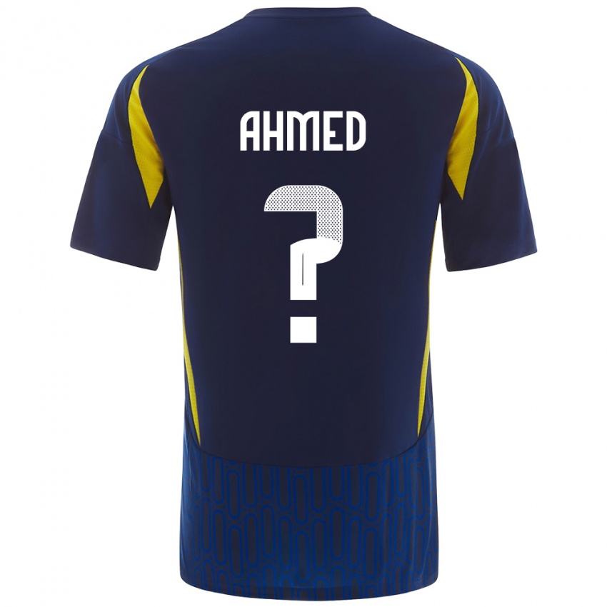 Niño Camiseta Al Anood Ahmed #0 Azul Amarillo 2ª Equipación 2024/25 La Camisa Perú