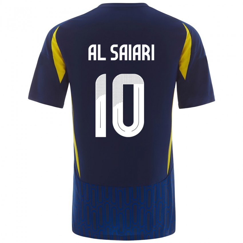 Niño Camiseta Mubarkh Al-Saiari #10 Azul Amarillo 2ª Equipación 2024/25 La Camisa Perú