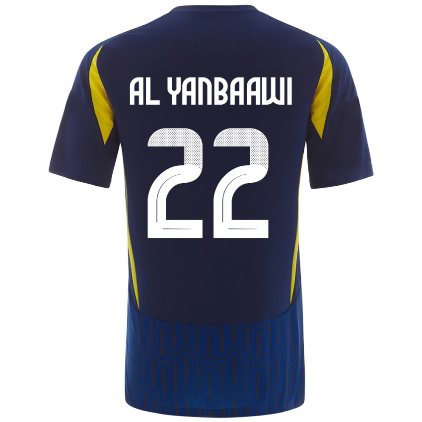 Niño Camiseta Tahani Al-Yanbaawi #22 Azul Amarillo 2ª Equipación 2024/25 La Camisa Perú