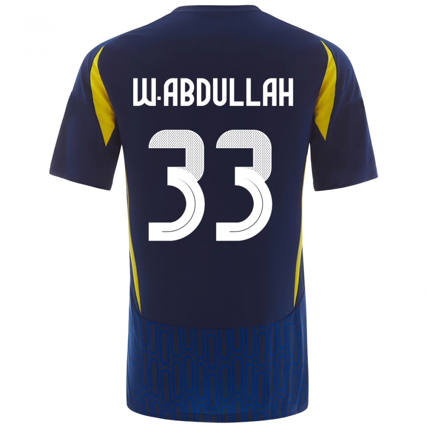 Niño Camiseta Waleed Abdullah #33 Azul Amarillo 2ª Equipación 2024/25 La Camisa Perú