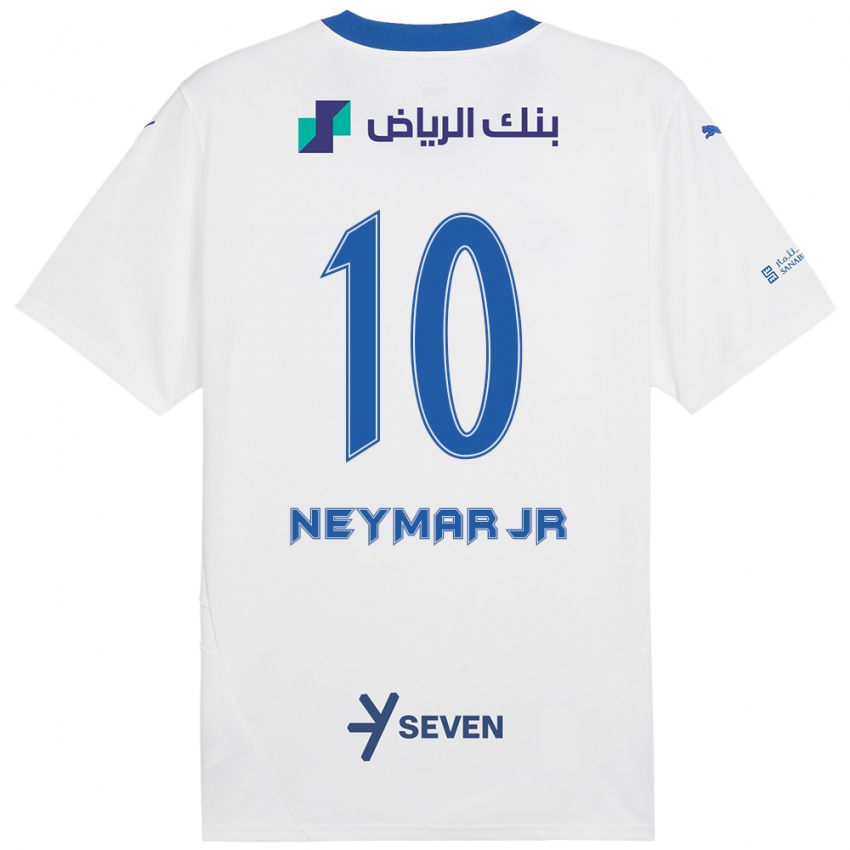 Niño Camiseta Neymar #10 Blanco Azul 2ª Equipación 2024/25 La Camisa Perú