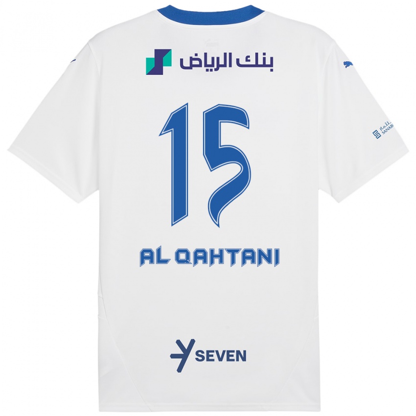 Niño Camiseta Mohammed Al-Qahtani #15 Blanco Azul 2ª Equipación 2024/25 La Camisa Perú